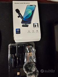 Doppio microfono lavalier wireless