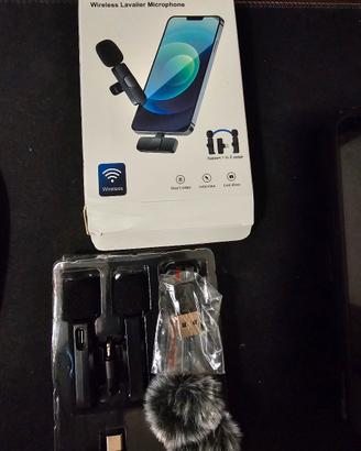 Doppio microfono lavalier wireless