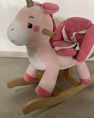 Cavallo Dondolo Legno, Peluche Bambini di Unicorno