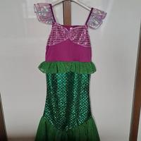 Vestito sirena scuro bambina 150 cm