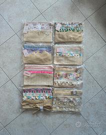10Pochette grande paglia 20x28,5cm NUOVE Boho chic