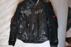 Giacca Moto Dainese Pelle Nera / Rossa - Taglia 48