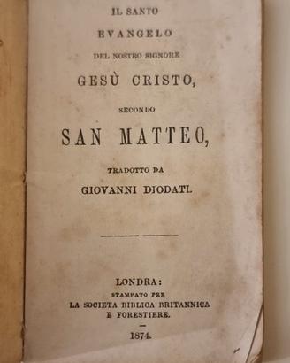 Vangelo di San Matteo – 1874 – Diodati – Londra