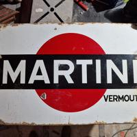 Insegna smaltata pubblicitaria Martini Vermouth