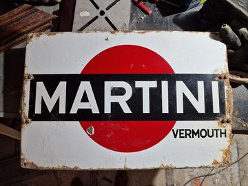 Insegna smaltata pubblicitaria Martini Vermouth