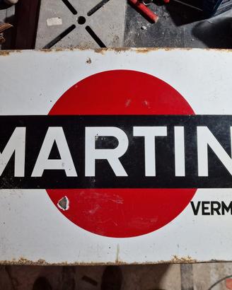 Insegna smaltata pubblicitaria Martini Vermouth
