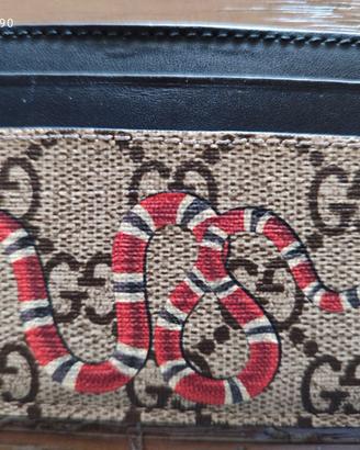Portacarte GG Supreme Kingsnake Gucci