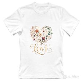 T-shirt Donna Cuore Dorato (Nuova-Tutte le taglie)