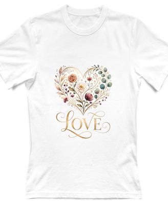 T-shirt Donna Cuore Dorato (Nuova-Tutte le taglie)