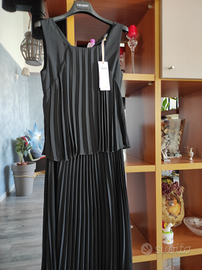 Abito lungo plessettato