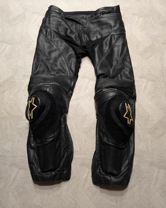 Pantaloni Moto Pelle Alpinestars Apex Taglia 50