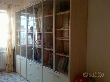 Libreria+scrivania+cassettiera