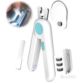 Taglia unghie Cani Gatti Luce LED Antispruzzo blu