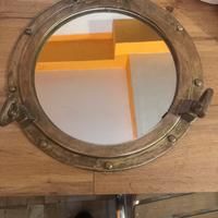 Specchio nautico ottone