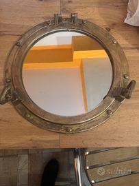 Specchio nautico ottone