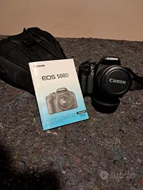 macchina fotografica CANNON EOS 500D con custodia