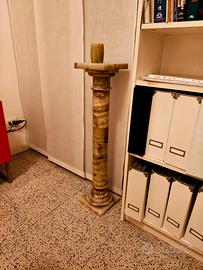 colonna in onice verde + bicchiere 