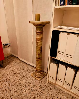 colonna in onice verde + bicchiere 