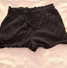Pantaloncini premaman o curvy, nero e sabbia XXL