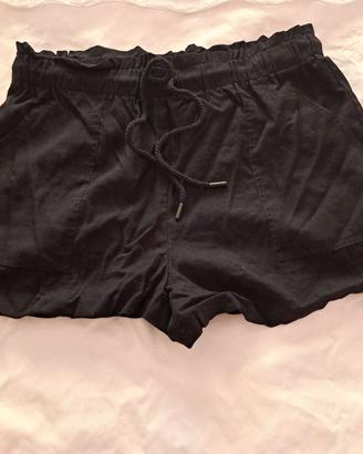 Pantaloncini premaman o curvy, nero e sabbia XXL