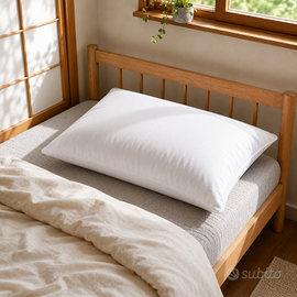 Set 2 Cuscini Letto 50x75 Imbottiti Microfibra