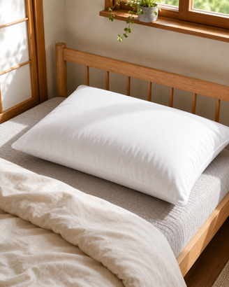 Set 2 Cuscini Letto 50x75 Imbottiti Microfibra