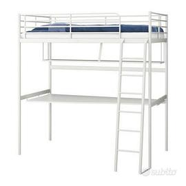 Letto a Soppalco Ikea Tromso con Scrivania