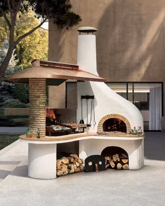 BARBECUE PALAZZETTI IN GIARDINO LEGNA CARBONELLA