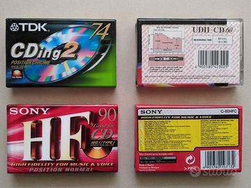 Lotto 5 audiocassette vergini nuove sigillate