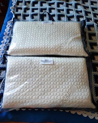 COPPIA CUSCINI ORTOCERVICALI MEMORY FOAM TENCEL NU