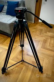 Manfrotto 547B + testa fluida 701HDV pari al nuovo