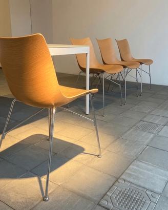KARTELL sedie P WOOD ,set sedie in legno curvato