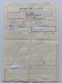 Raro pezzo da collezione    archivio Cartier  1985