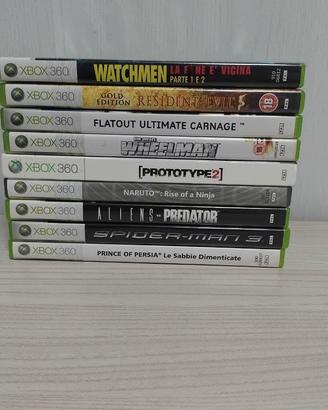 Lotto 9 giochi Xbox 360 Action