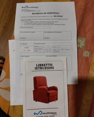 Poltrona alzapersona e  vibromassaggio 5 posizioni