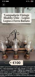 lampadario vintage shaby chic 