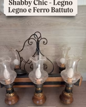 lampadario vintage shaby chic 