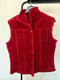 gilet smanicato vintage bordeaux taglia S