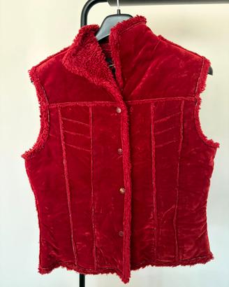 gilet smanicato vintage bordeaux taglia S