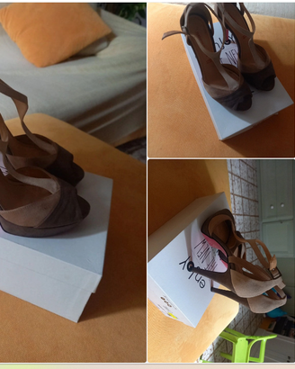 tacchi 12cm a sandalo scamosciati quasi nuovi