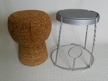 sgabello tappo in sughero ferro  e lamierino