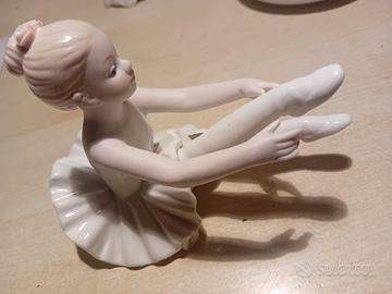statuetta di ballerina in porcellana
