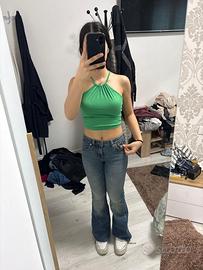 top intrecciata dietro