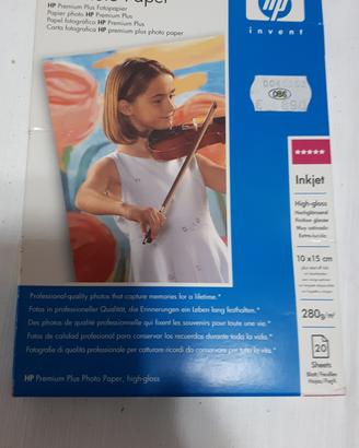 Carta fotografica HP premium plus 