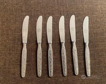 6 coltelli acciaio inox riv vintage anni 70