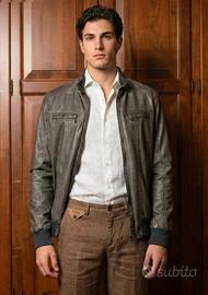 Giacca Uomo New Brams Ecopelle Antracite 3XL