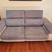Divano Poltrone Sofà  3 posti con Relax Elettrici