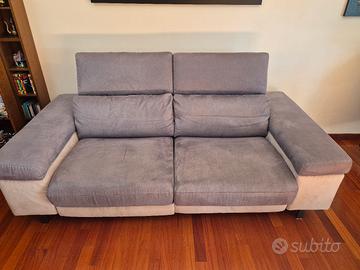 Divano Poltrone Sofà  3 posti con Relax Elettrici