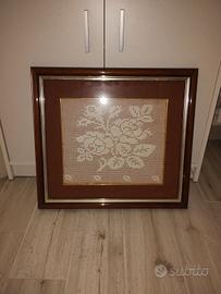 quadri  di uncinetto e Santa Rita 