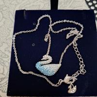 Collana Swaroski cigno blu
